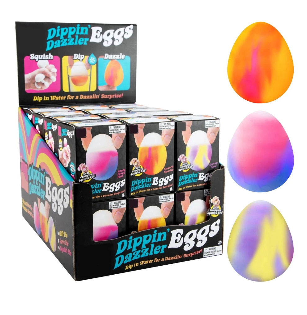 Needoh Dippin’ Dazzler Eggs Color Changing | 3-Pack